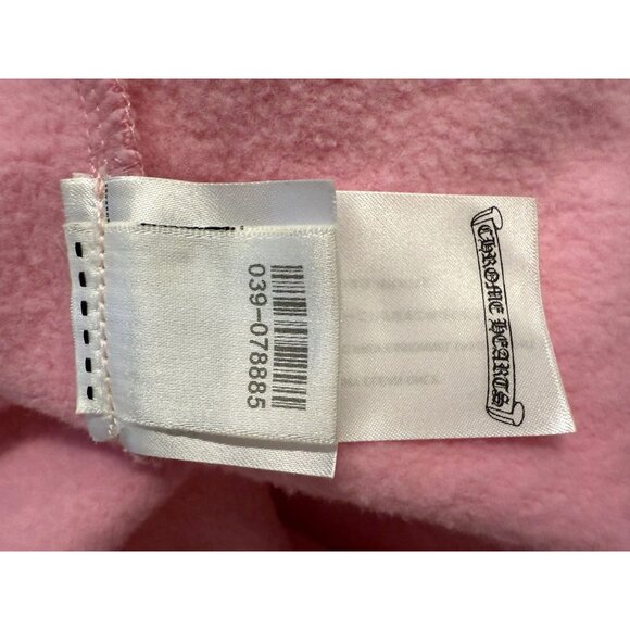 Chrome Heart U.S.A. Pink Hoodie With Kangaroo Pocket & Drawstring Hood - Picture 15 of 16